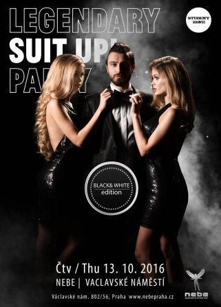 SUIT UP Party: Black & White / Nebe Praha